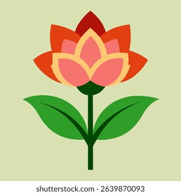 A simple flower icon, likely a single design element suitable for use in various creative projects and design applications.
