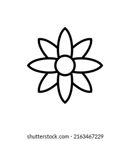 simple flower icon on white background