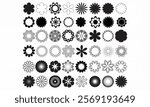 Simple Flower icon set. incredible flower icons art. simple flower vector.Assorted flower shape set.