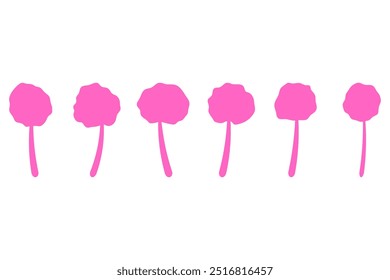 Simple flower icon set. Nature flat design