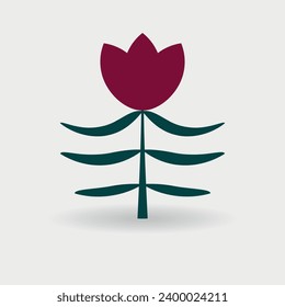 simple flower icon and symbol in flat style  for banners postcards web designs fabrics packaging vector illustration