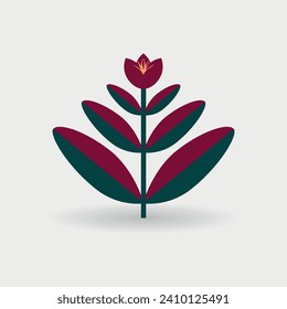 simple flower icon and symbol in flat style for banners postcards web designs fabrics packaging vector illustration