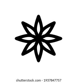 Icono simple de flor. Ilustración vectorial