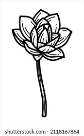 Simple flower icon - vector illustration on white