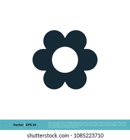 Simple Flower Icon Vector Logo Template Illustration Design. Vector EPS 10.