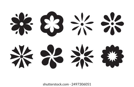 Iconos simples de la flor. arte increíble de los iconos de la flor. Vector simple de la flor