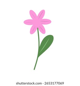 Simple ilustración de flores. Ilustración de flores dibujadas a mano. Ilustración de flores. Ilustración de flor de color de diseño plano