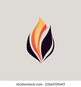 Simple  flower leaf illustration design