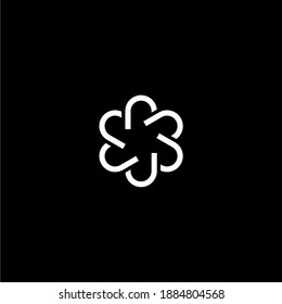 diseño simple de letras de flores o logotipo