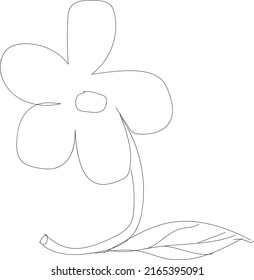 A Simple Flower Line Art Design