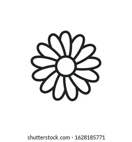 Simple flower line icon. Stroke pictogram. Vector illustration isolated on a white background. Premium quality symbol. Vector sign for mobile app and web sites.