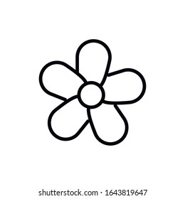 Simple flower line icon. Stroke pictogram. Vector illustration isolated on a white background. Premium quality symbol. Vector sign for mobile app and web sites.