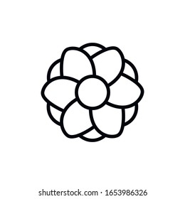 Einfaches Blumenzeilensymbol. Piktogramm anheben. Vektorillustration einzeln auf weißem Hintergrund. Qualitätszeichen von Premium. Vektorillustration-Zeichen für mobile App und Webseiten.