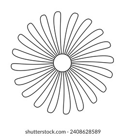 simple flower line vector | design elements 