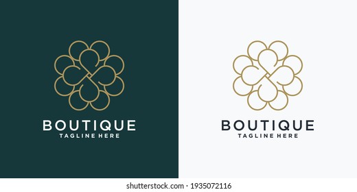Plantilla de diseño de logotipo de flor simple con concepto creativo. diseño de logotipo de arte de línea elegante