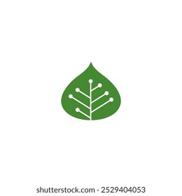 simple Flower logo. leaf icon for hotel, yoga logo, community green color