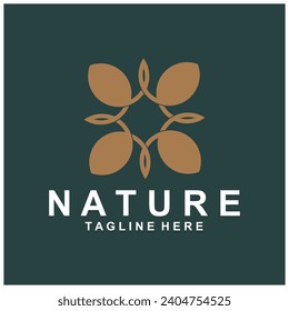 simple flower logo  nature logo  abstract  design vector
