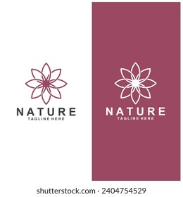 simple flower logo  nature logo  abstract  design vector