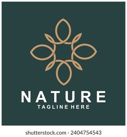 simple flower logo  nature logo  abstract  design vector