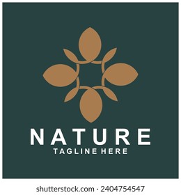 simple flower logo  nature logo  abstract  design vector