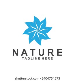 simple flower logo  nature logo  abstract  design vector