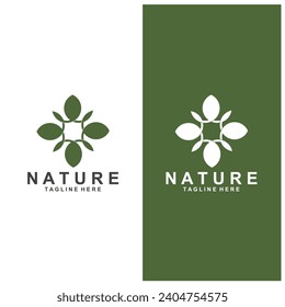 simple flower logo  nature logo  abstract  design vector
