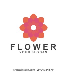 simple flower logo  nature logo  abstract  design vector