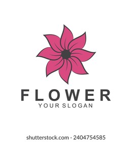 simple flower logo  nature logo  abstract  design vector