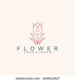 Simple Flower Logo Vector Template