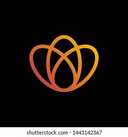 simple flower lotus logo design