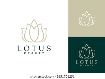 logotipo simples flor lotus. spa salão de beleza cosméticos design conceito