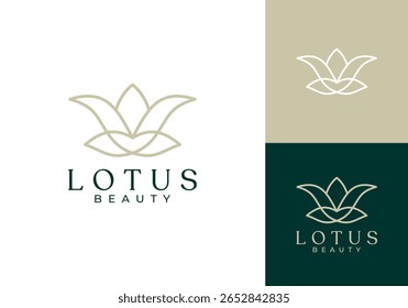 logotipo simples flor lotus. spa salão de beleza cosméticos design conceito