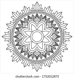 libro de arte simple flor mandala