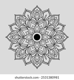 Um design simples de Mandala de flor