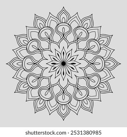 Un diseño de mandala de flores simple