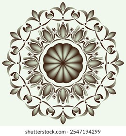 einfaches Blumenmandala, Vektordesign