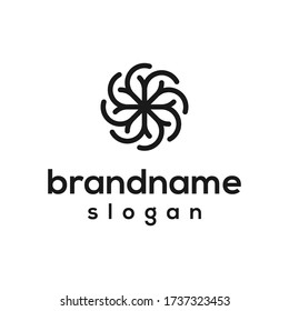 diseño de logotipo moderno de flor simple