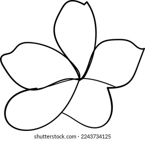 Simple Flor dibujo de una línea estilo bello ilustración diseño mínimo