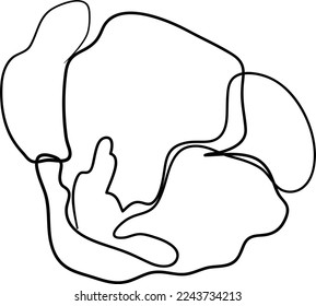 Simple Flower one-line art drawing style beautiful illustration minimal design