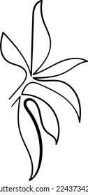 Simple Flower one-line art drawing style beautiful illustration minimal design