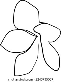 Simple Flower one-line art drawing style beautiful illustration minimal design