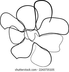 Simple Flor dibujo de una línea estilo bello ilustración diseño mínimo