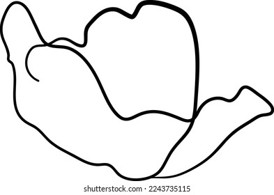 Simple Flor dibujo de una línea estilo bello ilustración diseño mínimo
