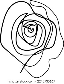 Simple Flower one-line art drawing style beautiful illustration minimal design