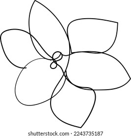 Simple Flower one-line art drawing style beautiful illustration minimal design