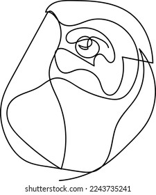 Simple Flower one-line art drawing style beautiful illustration minimal design
