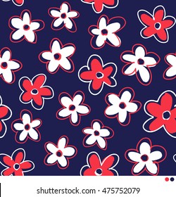Simple Flower Pattern Background