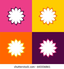 Simple Flower Pattern Logo Template Illustration Design. Vector EPS 10.