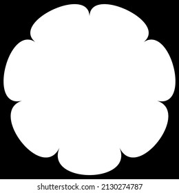 Simple flower, petals, plant leaf silhouette icon and symbol