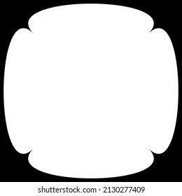 Simple flower, petals, plant leaf silhouette icon and symbol